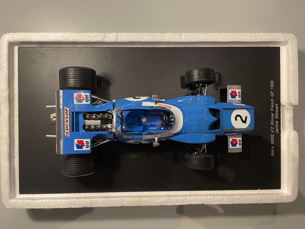 Model F1 1969 Matra MS80 J. Stewart 1:18 firmy Spark