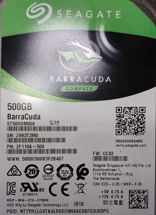 Жесткий диск HDD 3,5' Seagate 1Tb