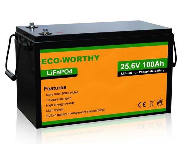 Bateria lítio LiFePO4 100Ah 24V c/BMS c/s Bluetooth NOVA