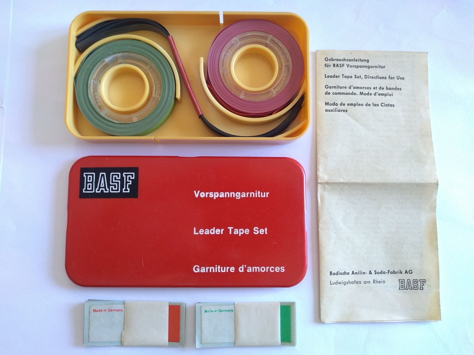 BASF Leader Tape Set (kit fita guia para cassetes k7 audio)