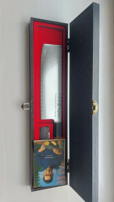 Скидка. Японский нож для нарезки Nakiri Nagishiro — VG-10, 67 слоёв ст