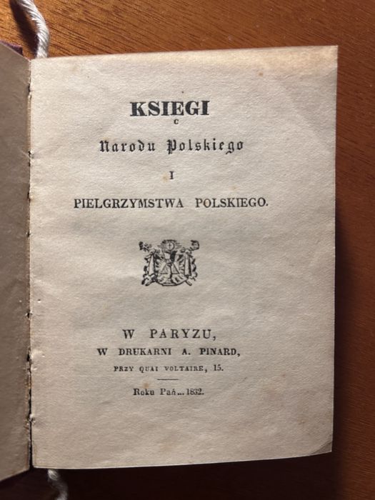 Księgi narodu polskiego i pielgrzymstwa, 1919, Mickiewicz unikat antyk