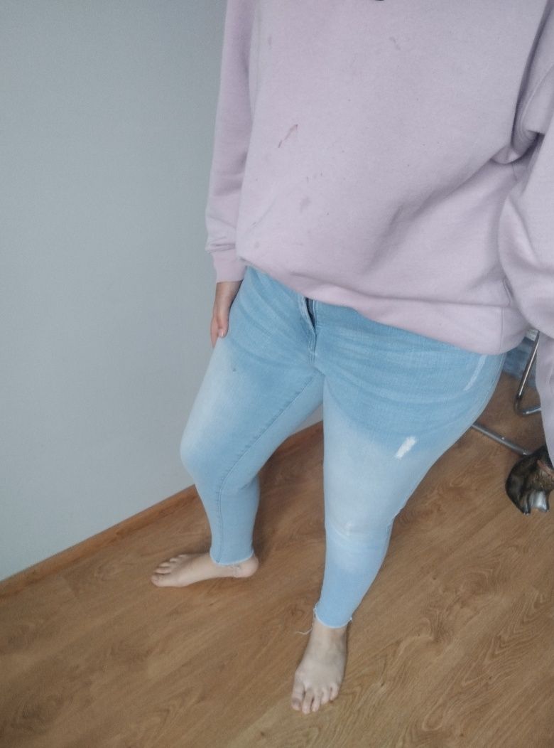 Spodnie damskie jeansowe rurki klasyczne skinny