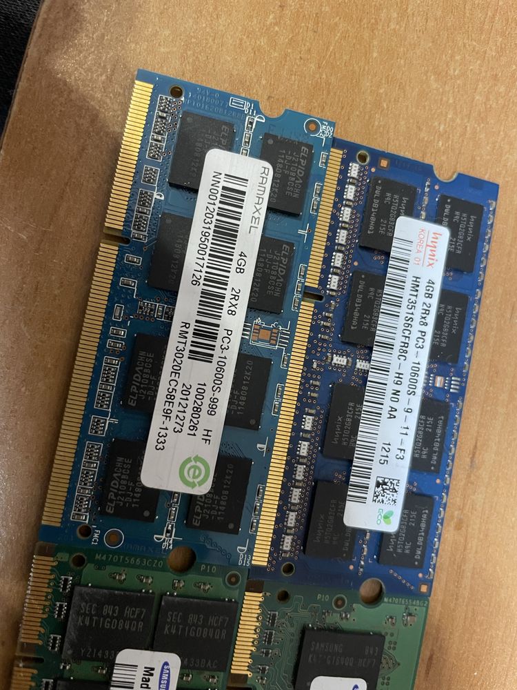 Kosci RAM pamieci 1-4GB komplet