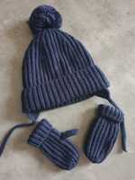 Komplet czapka rękawiczki dla niemowlaka Zara 86