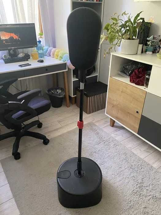 Boks Stojak Gruszka Płaski + Rękawice Ochronne Bokserskie  (Inpost)