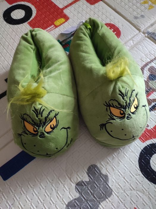 Капці тапки кімнатні м'які новорічні Грінч 42-43 розмір НОВІ