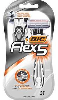 Máquina Barbear Bic Flex 5 Pack 3x3 = 9 Unidades