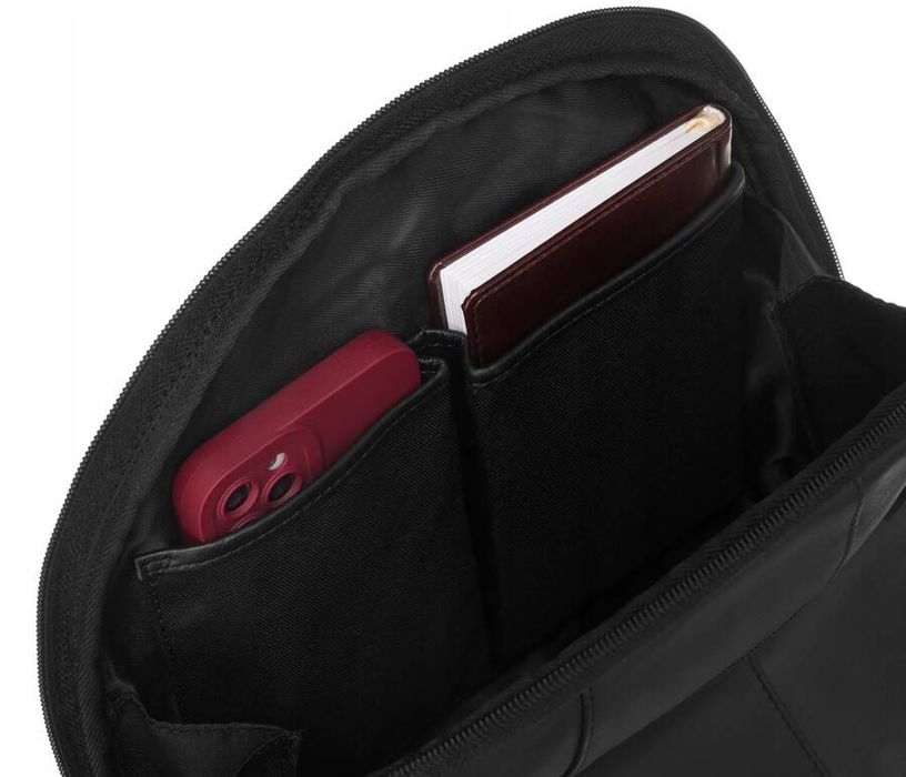 Plecak Damski PETERSON Skórzany Mały Plecaczek Elegancki Czarny