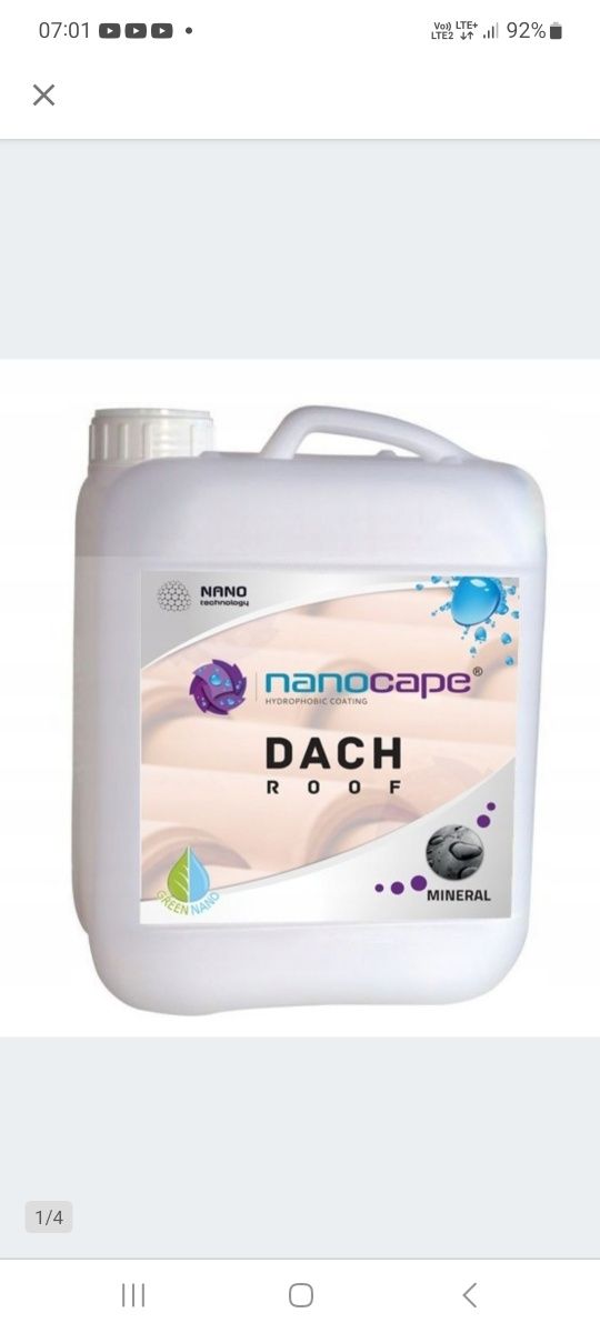 Impregnat do dachu nanocape dach