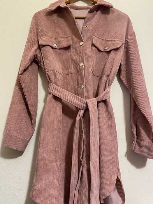 Vestido Camiseiro Rosa Bombazine