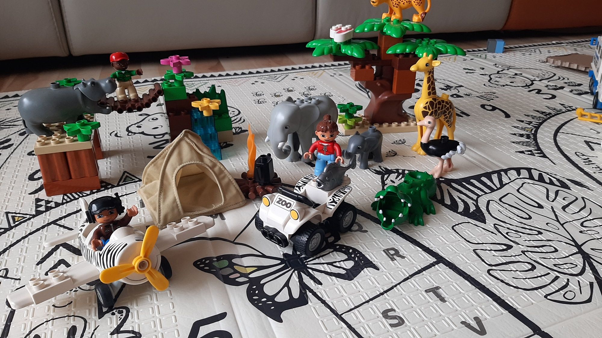 Safari lego duplo 6156 strus hipopotam namiot pantera