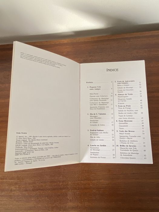 Livro de receitas da Barbie