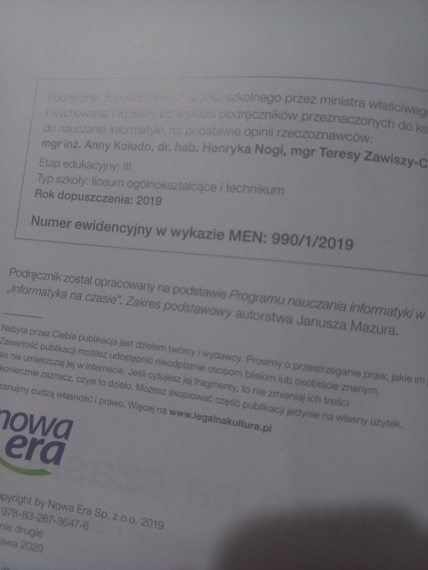 Informatyka na czasie 1 podrecznik