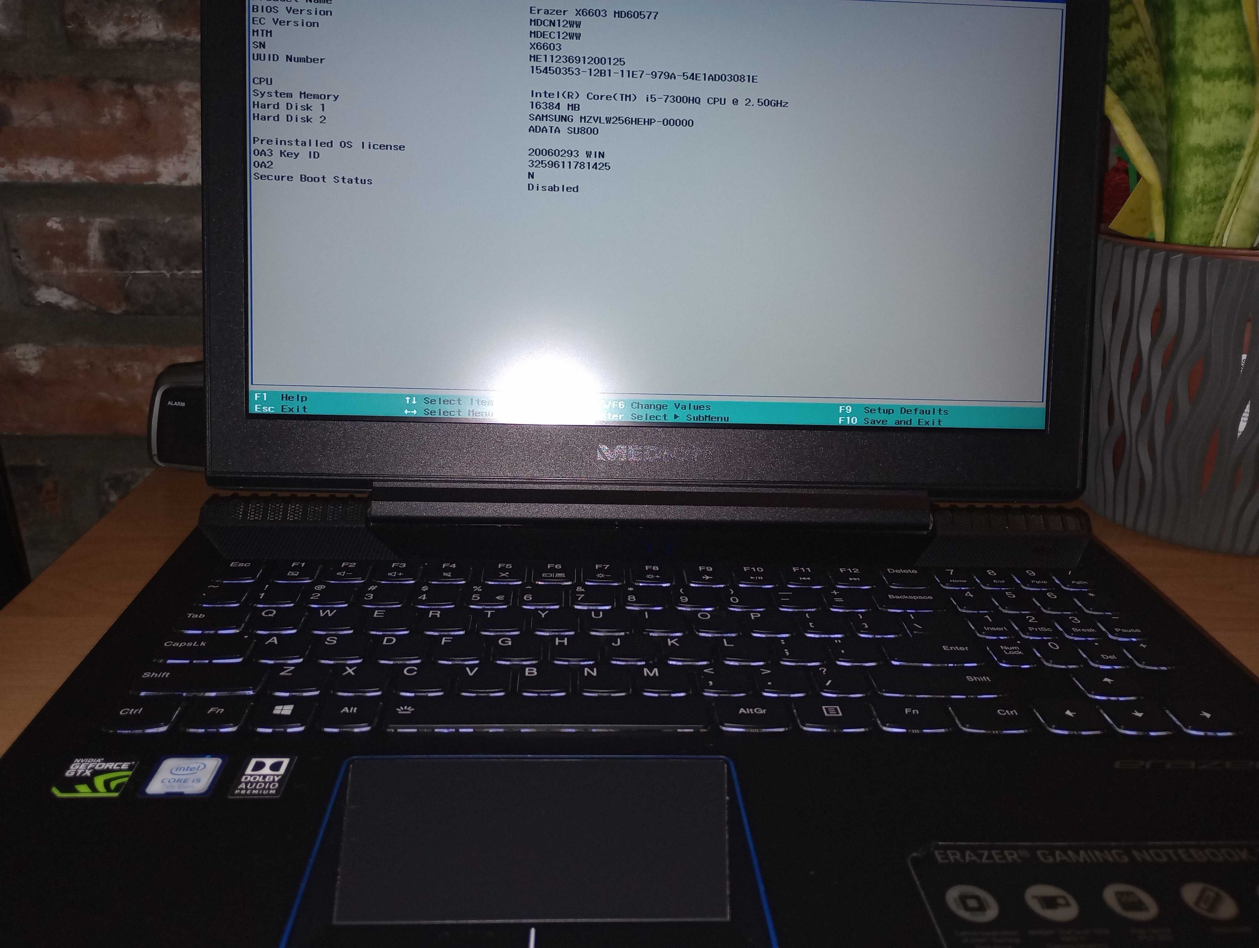 Laptop Gamingowy  Medion Erazer X6603