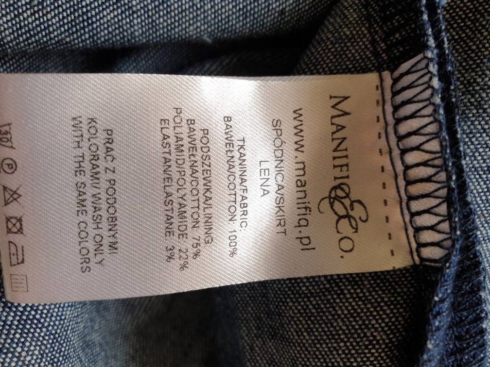 Nowa spódnica jeans Manifiq&Co r.XS