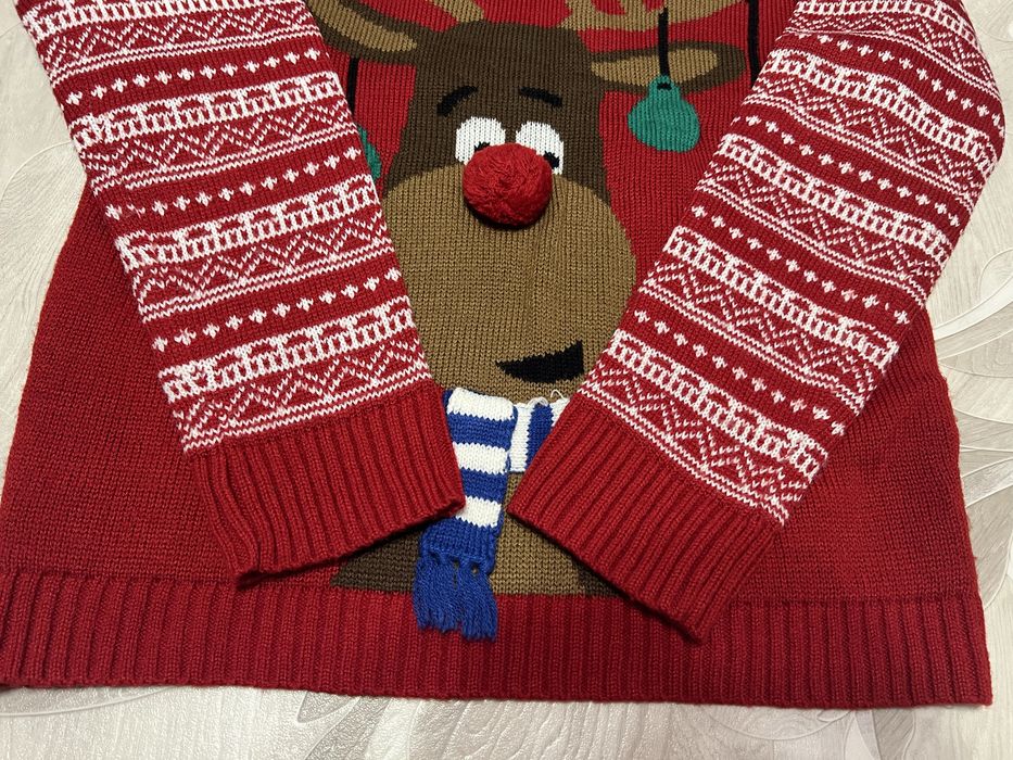 Новорічний светр Олень новогодний  фотосессия S-M