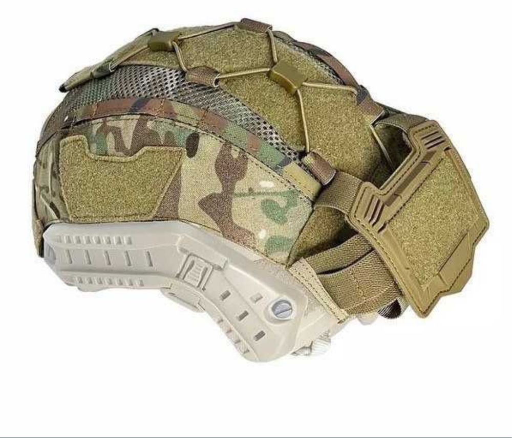 Кавер на шолом Idogear з кишенею під ПНВ батарею. Multicam