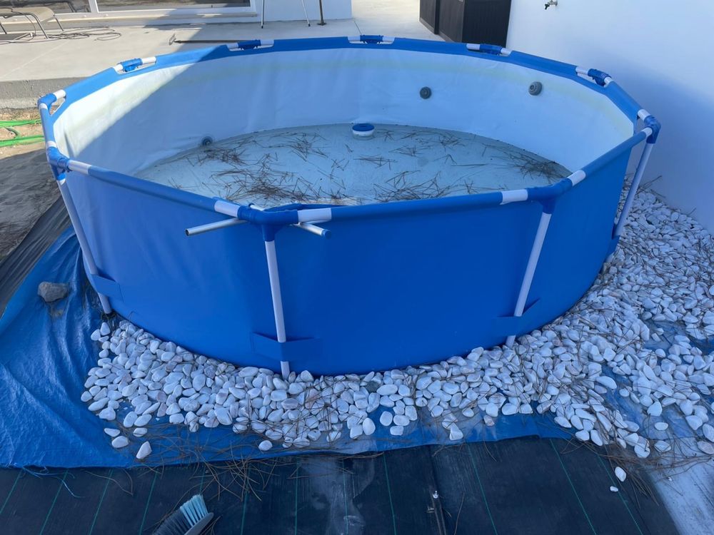 Piscina Steel Pro tubular circular 305x76cm + bomba e filtro