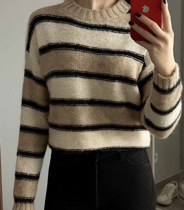 Sweter damski w paski sweterek