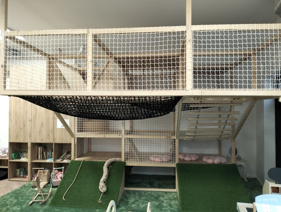 Małpi gaj, drewniany plac zabaw, modułowy