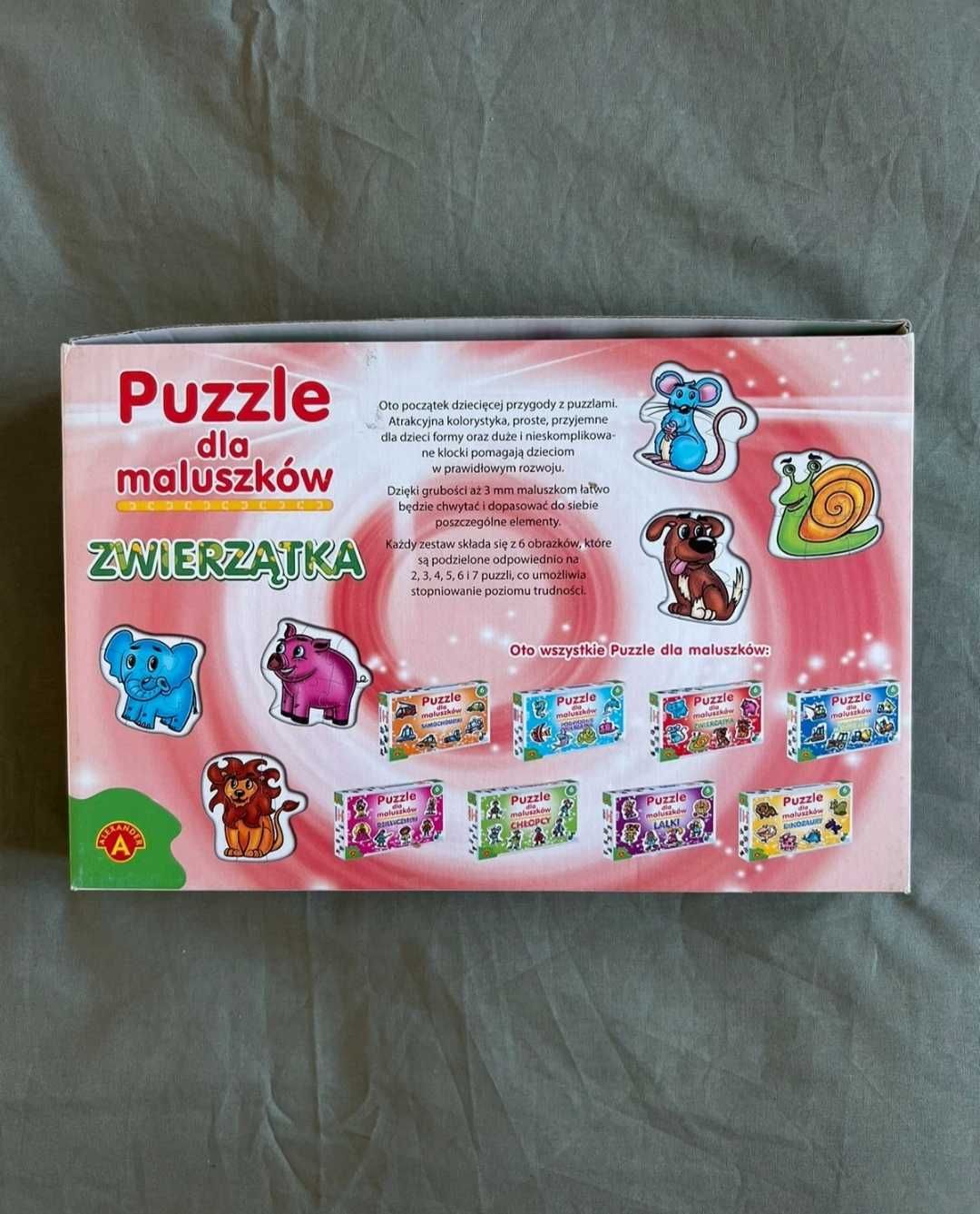 puzzle dla maluszków zwierzątka elementy układanka