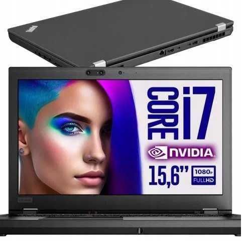 LAPTOP LENOVO P53 i7H/ 16/ SSD 1250/ 15,6" MAT FHD IPS/ NVidia/ Dowóz