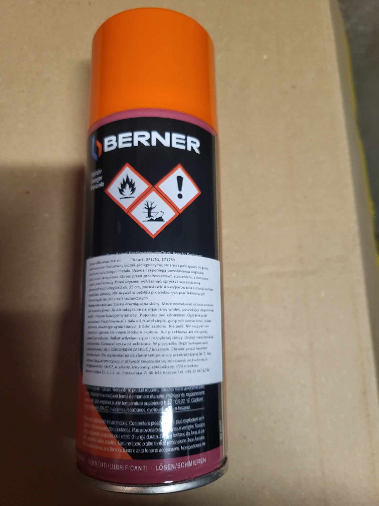 Berner spray silikonowy