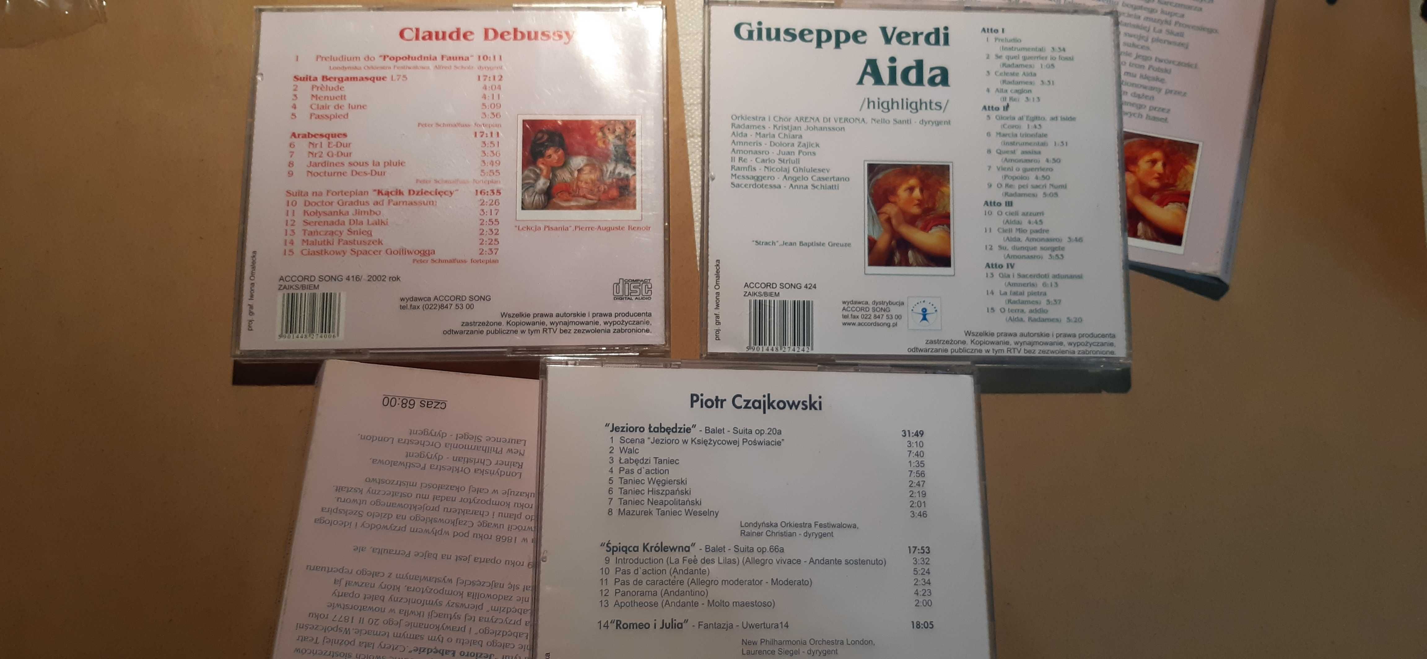 3 cd muzyka klasyczna i opery, czjkowski, aida