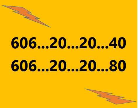 Złoty numer pakiet 606.20.20.40  606.20.20.80