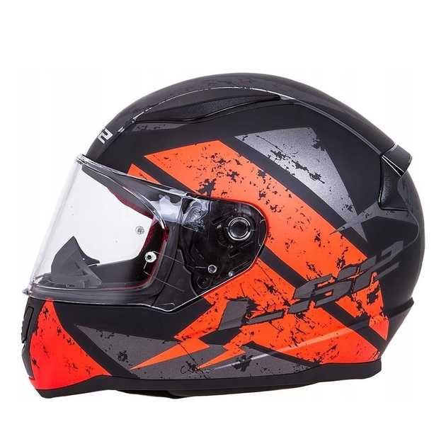 Шлем интеграл LS2 FF353 Deadbolt M (57-58) оранжево черный матовый