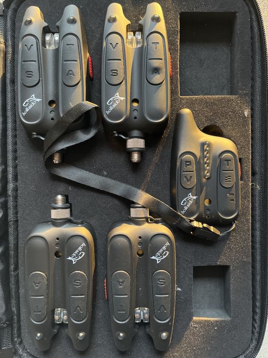 Sygnalizatory brań hokaido z centralką zadbane w etui wedkarstwo