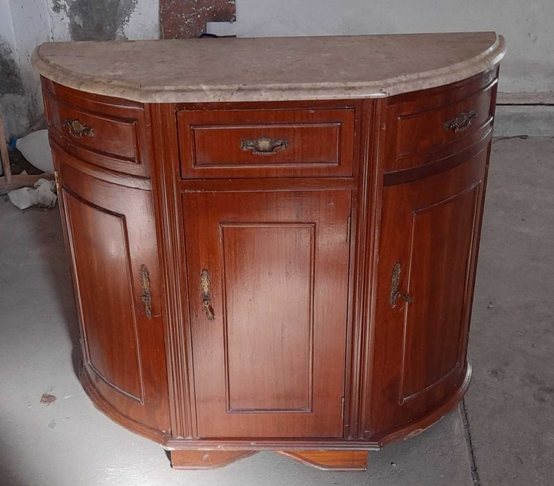 Móvel de entrada  com pedra mármore