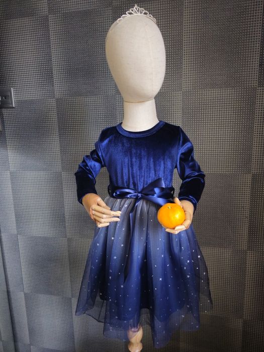 Дитяча сукня різдвяна червона синя детское новогоднее платье  3 4 5 6