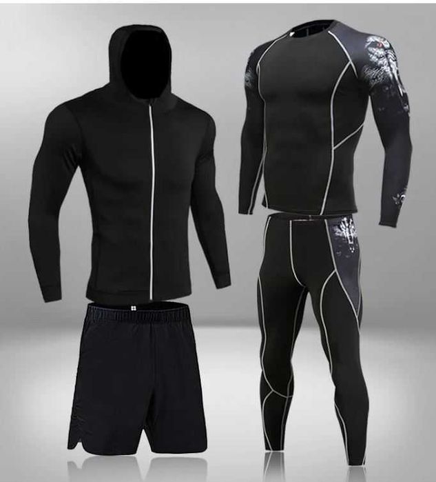 Рашгард 4в1 для фітнесу, ММА, Термобілизна, Crossfit, Компресіон одяг