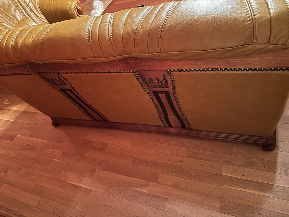 Komplet wypoczynkowy skóra