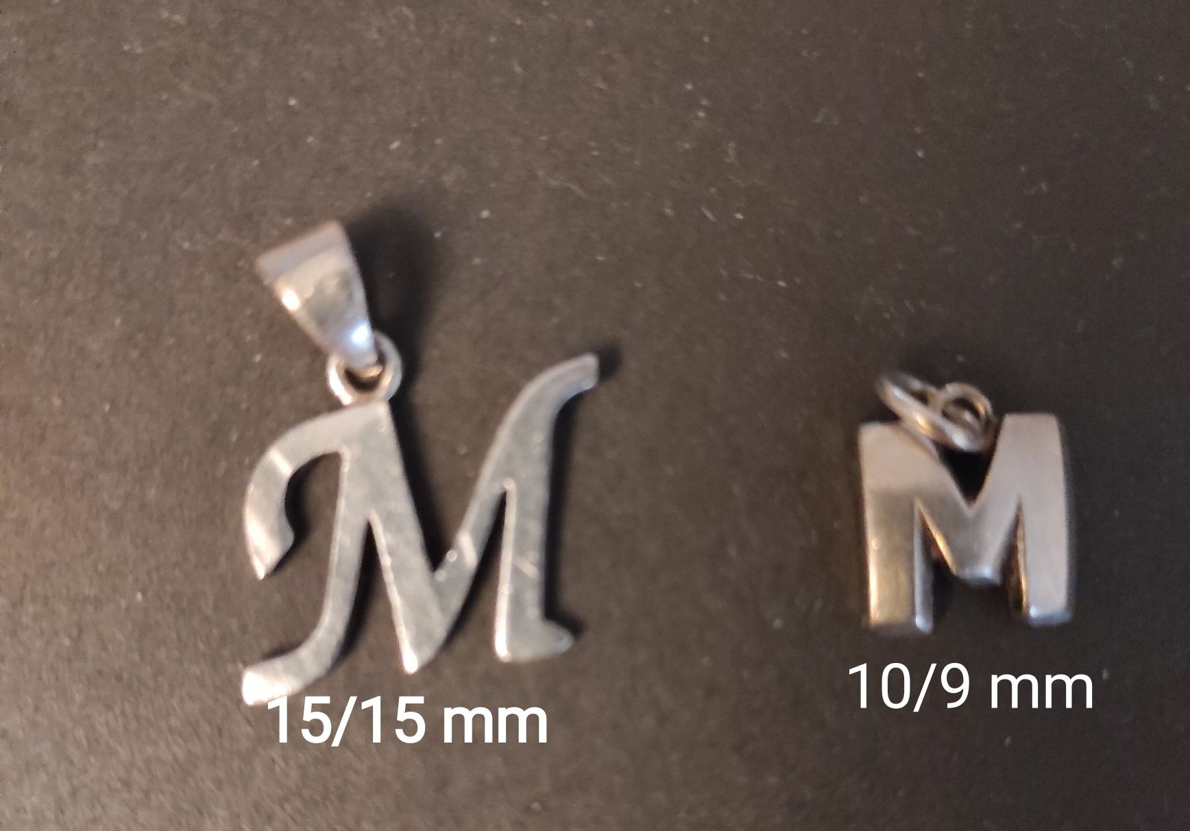 Wisiorek/Literka M x 2/srebro