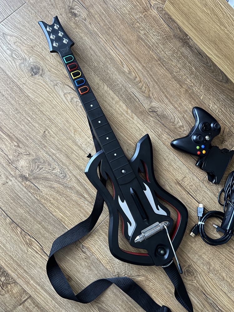 Zestaw Xbox 360 guitar hero + kinect