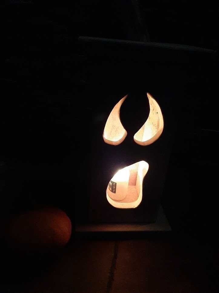 Lampion drewniany - Halloween