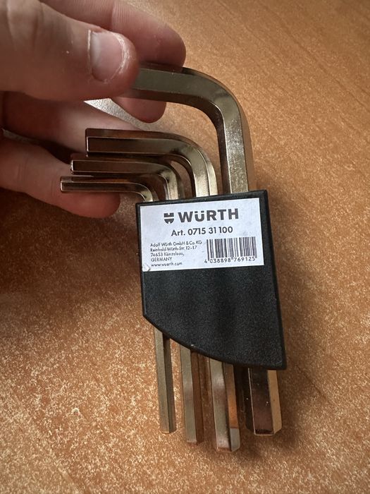 Zestaw kluczy imbusowych WÜRTH ZEBRA – NOWE, nigdy nieużywane