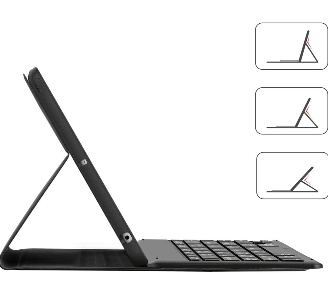 EasyAcc Etui z klawiatura QWERTZ dla iPad 10,2" (9./8./7. gen) – 3w1