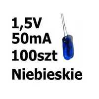 Żarówka miniaturowa niebieska 3x7mm 1,5V 50mA 100szt