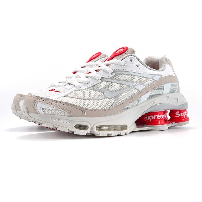 Женские кроссовки Nike x Supreme Shox Ride 2 White. Размеры 36-41