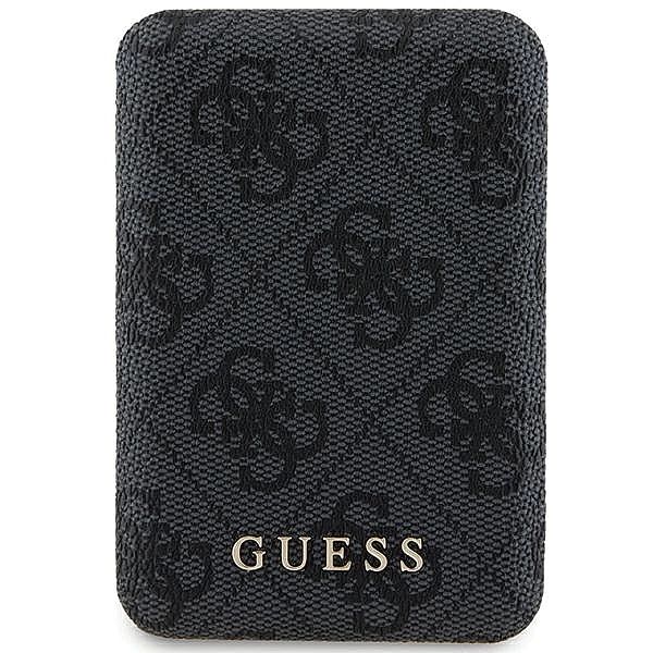 Powerbank indukcyjny Guess 4G Leather Metal Logo MagSafe 15W 5000mAh c