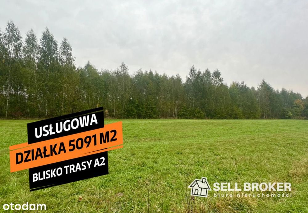 Działka usługowa blisko A2 / 5091 m2 / pod firmę