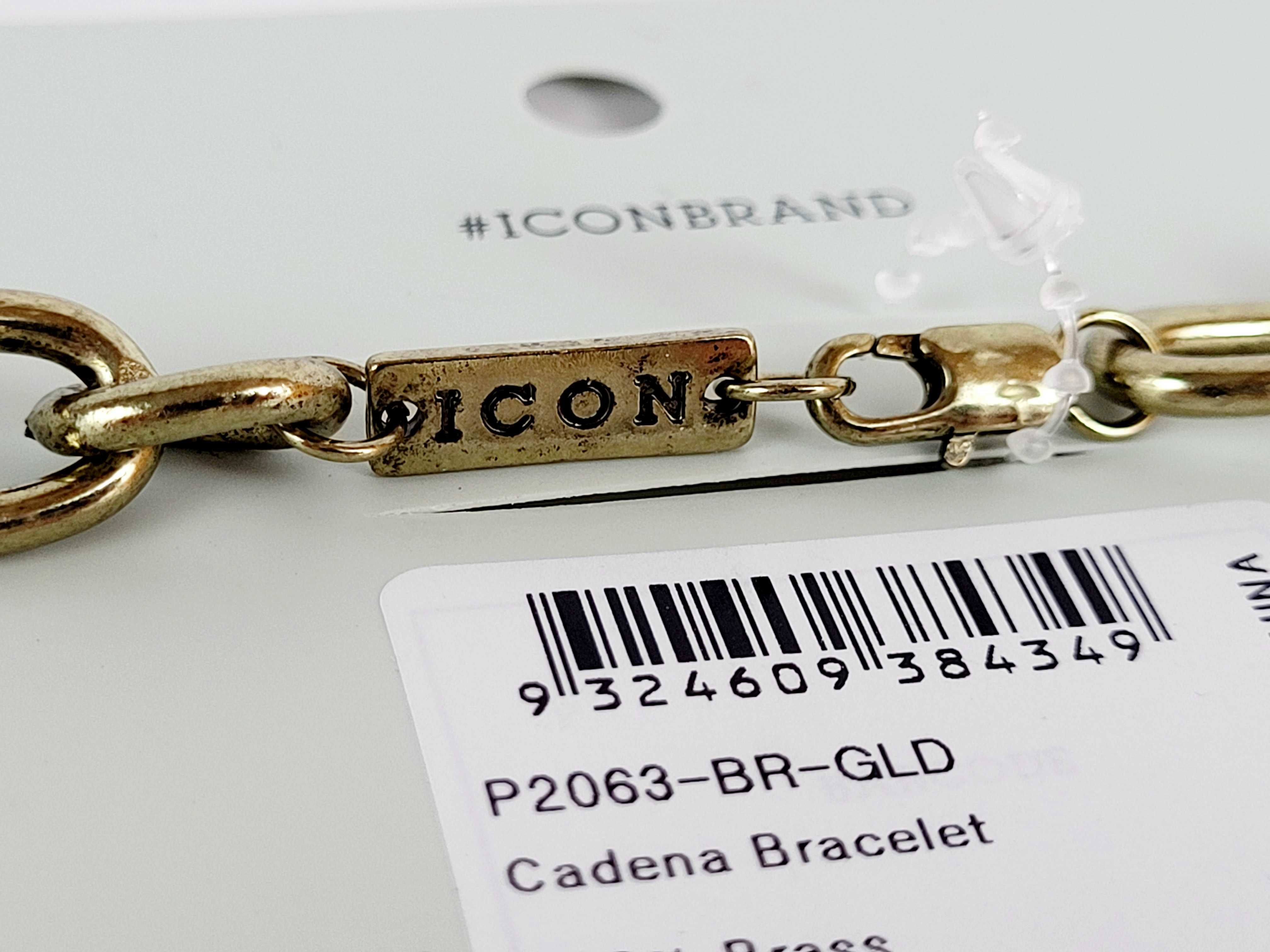 ICON Brand Bransoleta męska stalowa Łańcuch P2063-BR-GLD