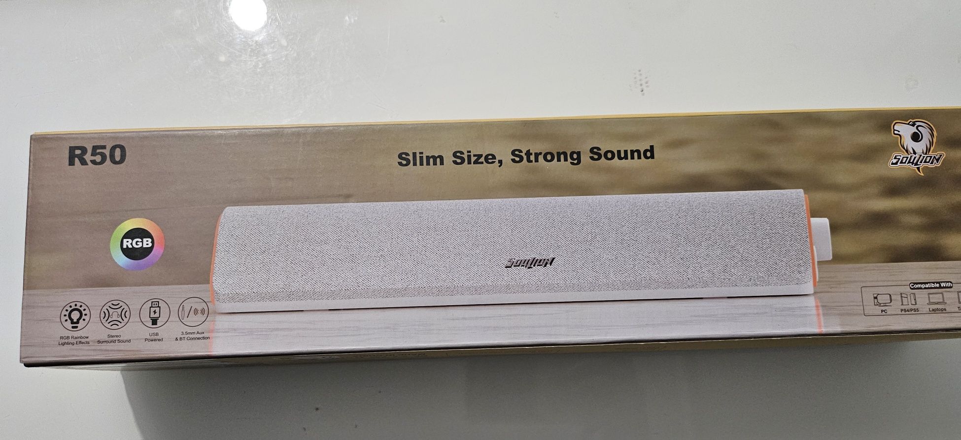SOULION R50 Głośnik Bluetooth komputerowy - kolorowe światła