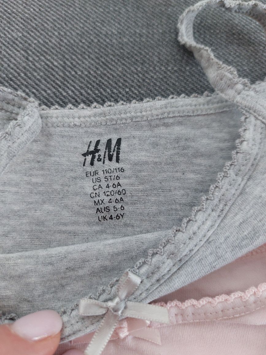 Zestaw dziewczęcych podkoszulek H&M oraz Newbie