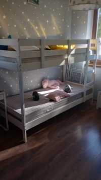 Łóżko piętrowe IKEA MYDAL białe plus 2 materace
