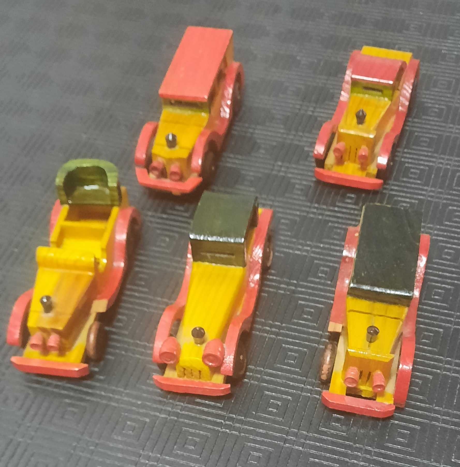 Colecção carrinhos madeira miniatura